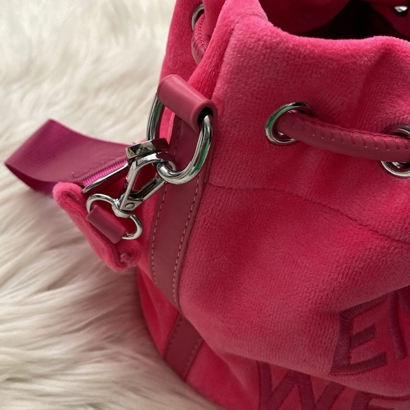 Pink velour Bucket Bag/purse - Picture 9 of 10